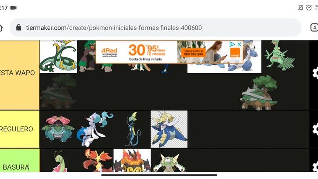 #TierList1 POKÉMON Evoluciones finales de los iniciales /con el LITROS смотреть онлайн