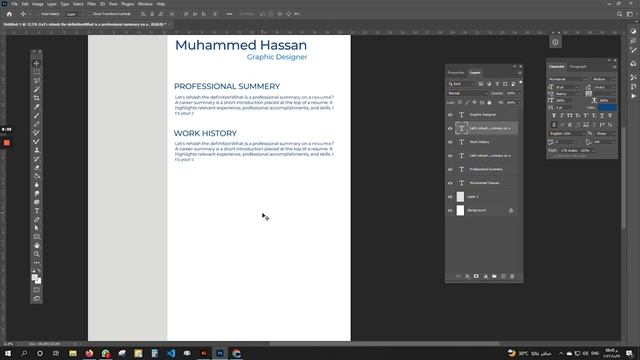 CV photoshop doing working simple смотреть онлайн