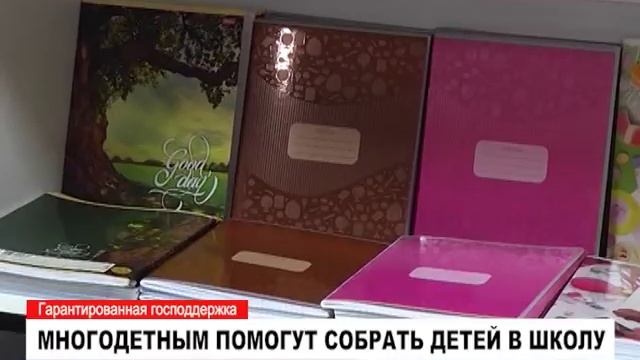 Многодетным семьям помогут собрать детей к школе. смотреть онлайн