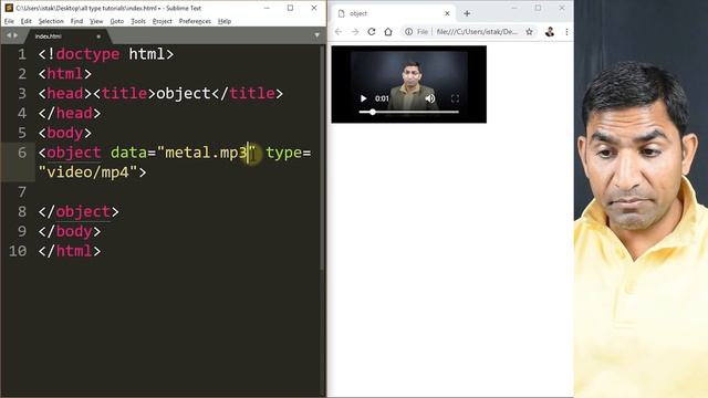 Object tag - html 5 tutorial in hindi - urdu - Class - 61 смотреть онлайн