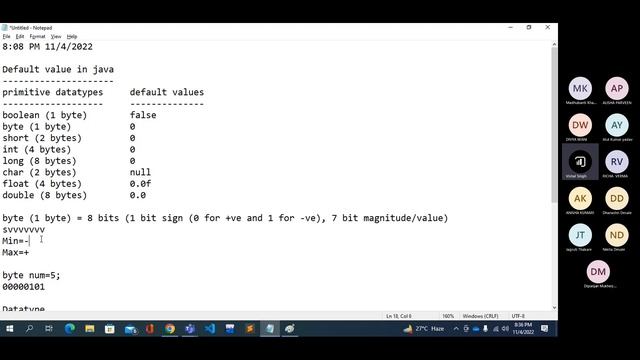 Datatypes in Java | What is Datatype | Default values | IEEE 754 Floating Point Representation смотреть онлайн