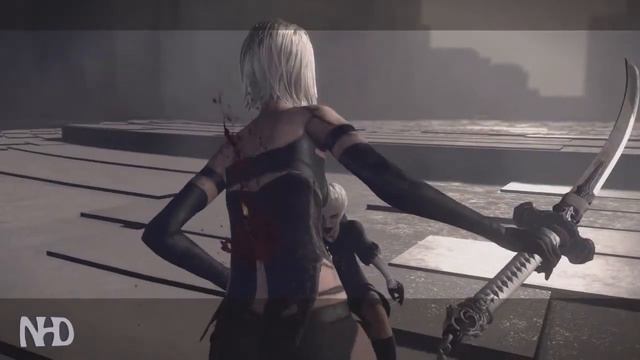 Let's Play Nier Automata [9S] (pt71) A2 Boss, Ending D