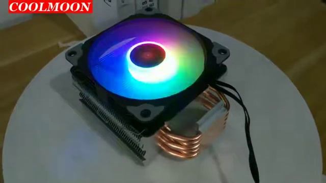 Вентилятор (кулер) COOLMOON с RGB подсветкой для процессора (CPU) X5 смотреть онлайн