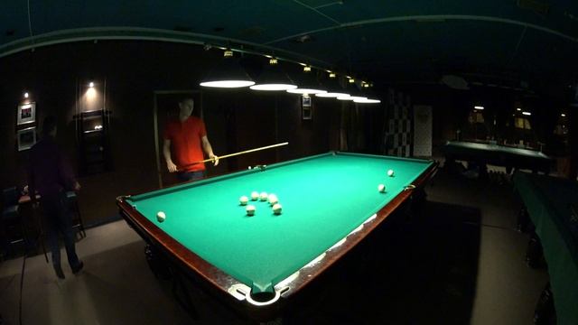 Владимир против Даниила в партии по свободной пирамиде, русский бильярд смотреть онлайн