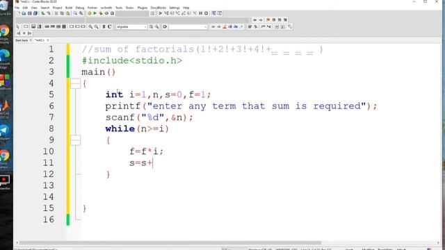 C programming sum of factorials смотреть онлайн
