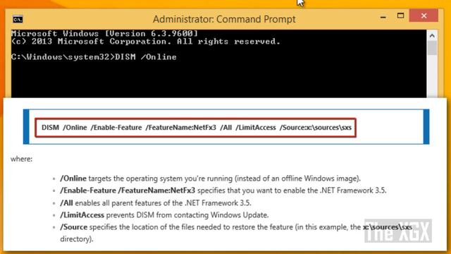 Installing the .NET Framework 3.5 on Windows 8 or 8.1 смотреть онлайн