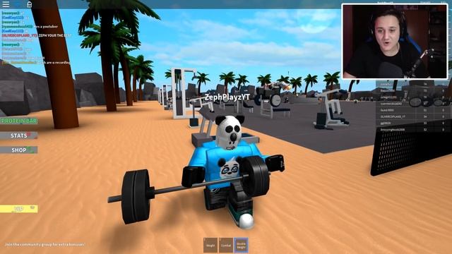GETTING STRONG IN ROBLOX (Weight Lifting Simulator 2) смотреть онлайн