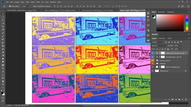 Duotone Pop Art Photoshop action tutorial смотреть онлайн