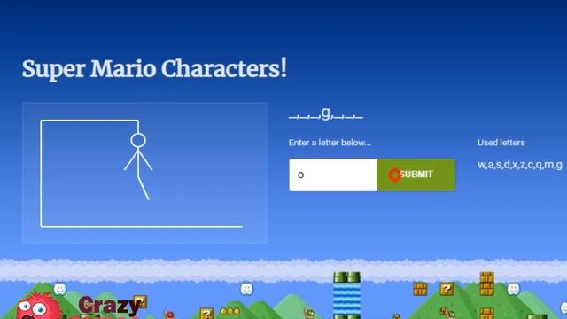 Super Mario Hangman| Walkthrough CrazyGamesOnline смотреть онлайн