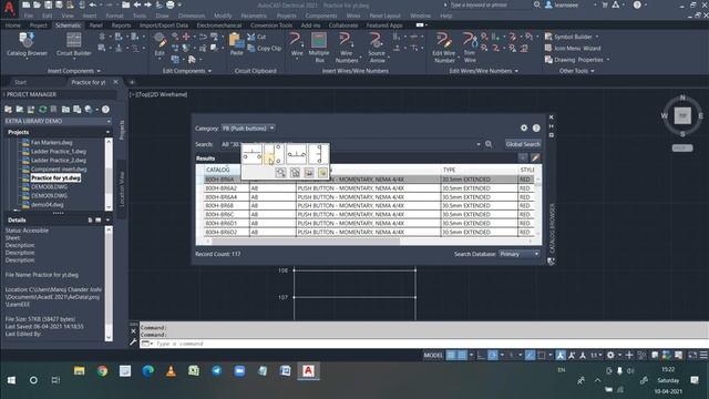 Insert Component Using Catalog Browser Tool |AutoCAD Electrical-2021| Electrical Panel Designing смотреть онлайн
