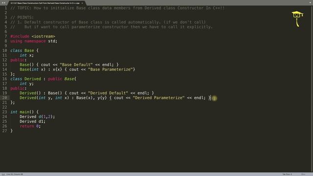 How To Initialize Base Class Data Memers From Derived Class In C++ смотреть онлайн