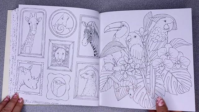 Symphony Of Cute Animals Coloring Book Flip Through | Kanoko Egusa