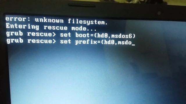 FIX GRUB RESCUE UNKNOWN FILE SYSTEM ERROR.