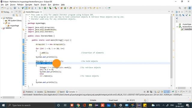 Iterator Example | Java Collection Concept | Core JAVA Basic Concepts смотреть онлайн