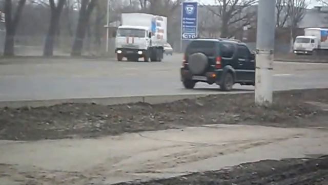 17-й гуманитарный конвой от РФ в Луганске 4 марта 2015г.