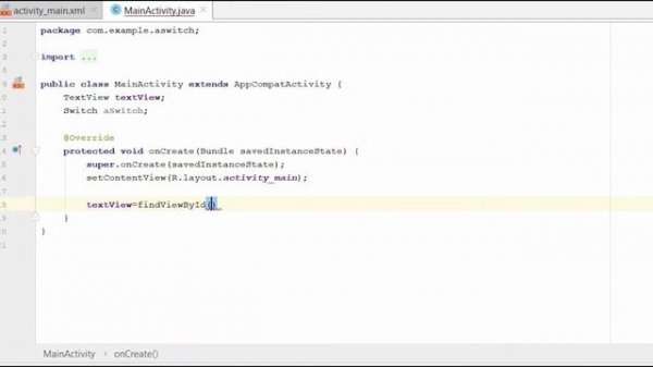 Switch in Android Studio | On Off Button in Android Studio | How to