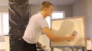 Нанесение декоративной штукатурки «Прованс»