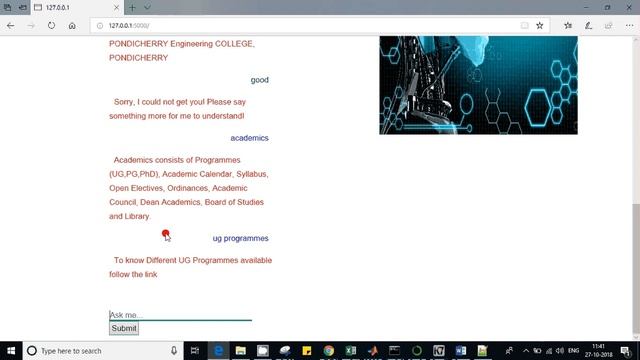 PYTHON SOURCE CODE FOR Chat-Bot Python Project For College Information смотреть онлайн