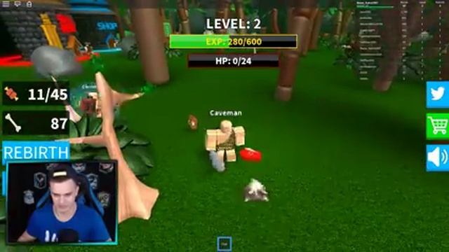 СИМУЛЯТОР ПЕЩЕРНОГО ЧЕЛОВЕКА !!! Roblox смотреть онлайн