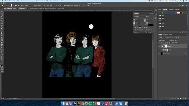 How To Design 1960s - 1970s VINTAGE ROCK T-Shirts (Full PHOTOSHOP Tutorial) смотреть онлайн