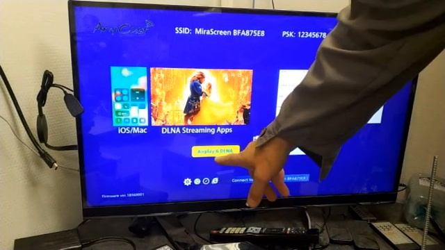 Беспроводной Wi-Fi адаптер HDMI чипсет AM8252B в стандартах Miracast и Airplay смотреть онлайн