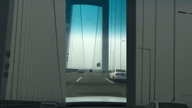 Driving view of the Nansha bridge, Guangzhou,CHINA~4K смотреть онлайн