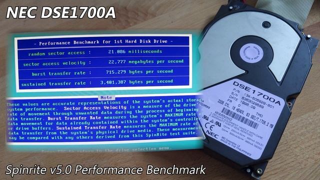 NEC DSE1700A 1700MB (1996) - Hard Drive Sounds смотреть онлайн