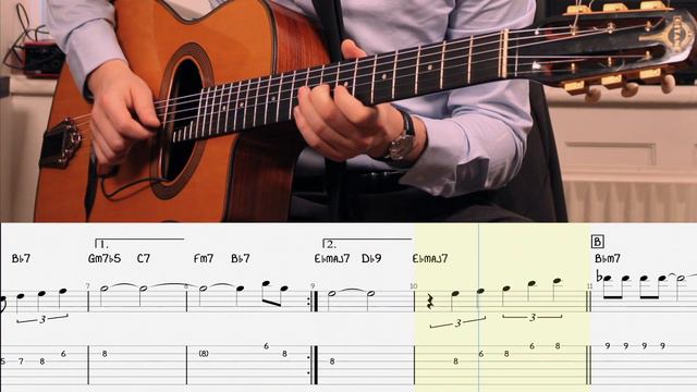 How to play: Misty - Jazz standard by Erroll Garner tabs + notation смотреть онлайн