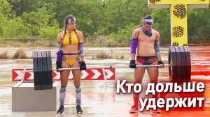 Девушки пытаются удержать 100кг в Колумбии