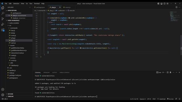 #4 Discord.js - Bot muzyczny, komendy /play i /queue смотреть онлайн