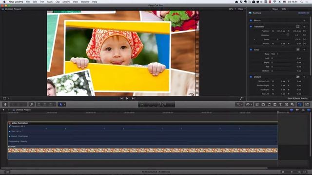 КОЛЛАЖ ГАЛЕРЕЯ  в Final Cut Pro X. Монтаж галереи в Final Cut Pro X без плагинов