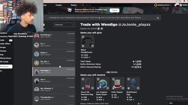 chill roblox trading streaM + facecaM смотреть онлайн