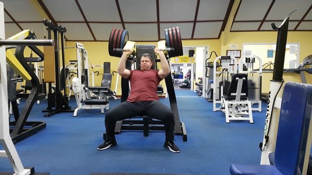 Shoulder Press 190kg(419lbs) X 5 Reps (Pure Strength machine) Жим Сидя с 190 кг x 5 повторений !!! смотреть онлайн