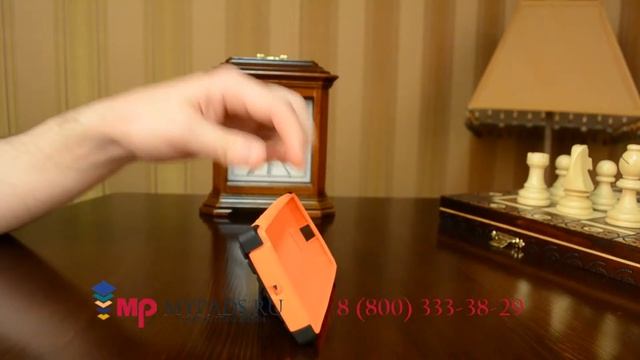 Противоударный усиленный ударопрочный фирменный чехол бампер пенал для Microsoft Lumia 435 оранжевы смотреть онлайн