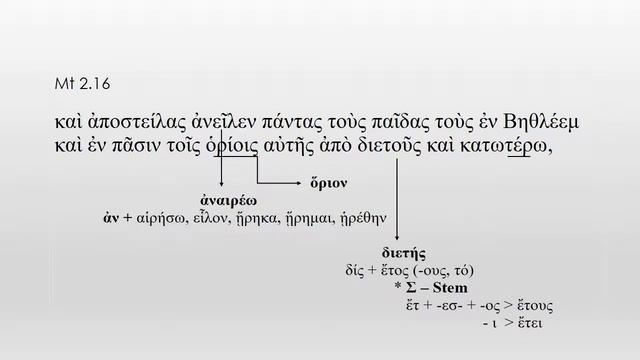 [Restored] New Testament Greek with Syntax: Mt 2.16 смотреть онлайн