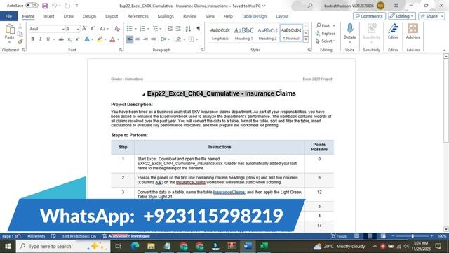 Exp22_Excel_Ch04_Cumulative - Insurance Claims | Excel Chapter 4 Cumulative - Insurance Claims смотреть онлайн