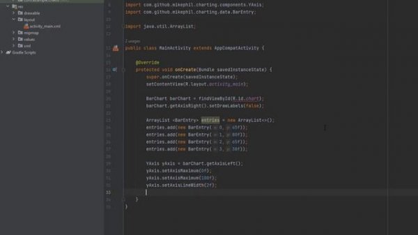Android Charts | Bar Chart | MP Android Chart | Android Studio 2023