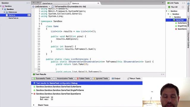Bowling Game code kata - C# with LINQ смотреть онлайн
