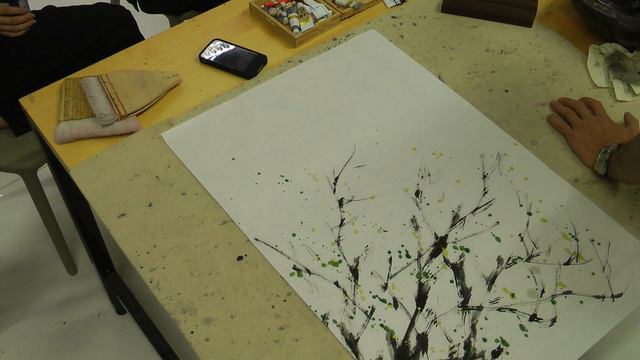 Xieyi painting 7 (spring branch and mountains) смотреть онлайн