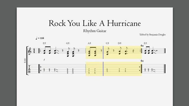 Rock You Like A Hurricane I GuitarTrack 110bpm смотреть онлайн