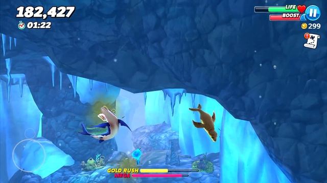 Hungry Shark World Blue Shark Gameplay - (iOS, Android) Part 1 смотреть онлайн