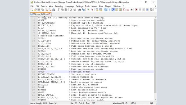 ANSYS APDL Ex_2.2 Manual meshing, 2 ways to execute a script, and how to debug it and update it смотреть онлайн