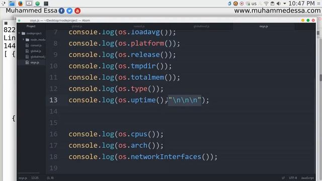 8 Node js modules and API OS & timer смотреть онлайн