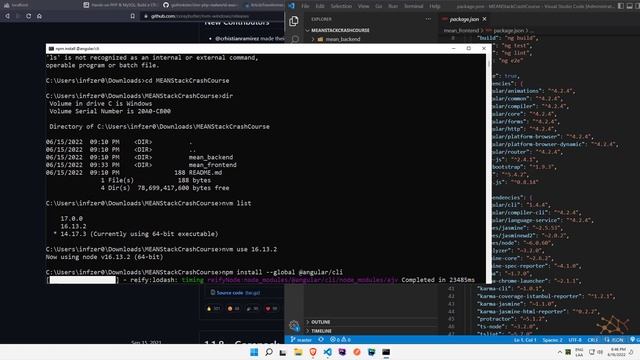 MongoDB Intro: 122 Nuevo Intento de Creación de un Proyecto Angular Desde el CLI [FALLIDO] смотреть онлайн