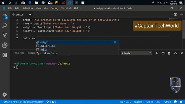 How to create a BMI calculator in Python | 2020 смотреть онлайн
