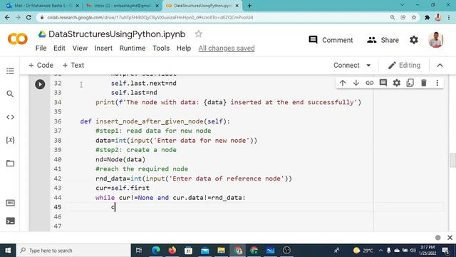 Doubly Linked List Using Python - Insert After given Node смотреть онлайн
