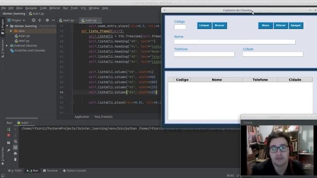 Curso Tkinter - Aula 6 (parte 2) - Criação da treeview - Tutorial смотреть онлайн