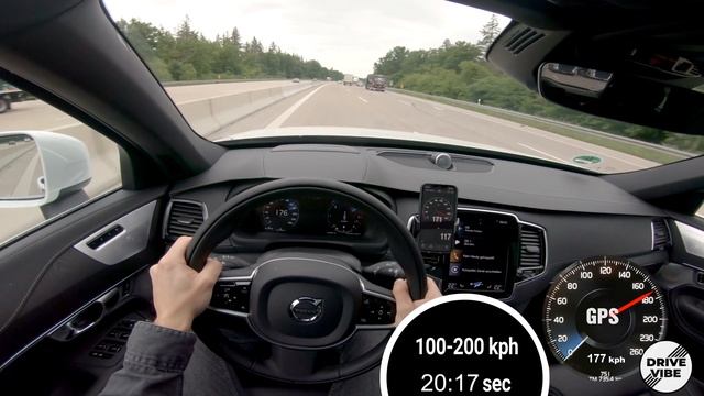 [4k] Volvo XC90 (2020) - B5 Diesel Mildhybrid - 235hp - POV - Autobahn - Top Speed - 100to200