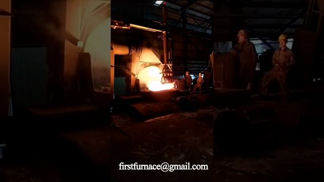 60 tons of induction melting furnace for melting scrap steel, смотреть онлайн