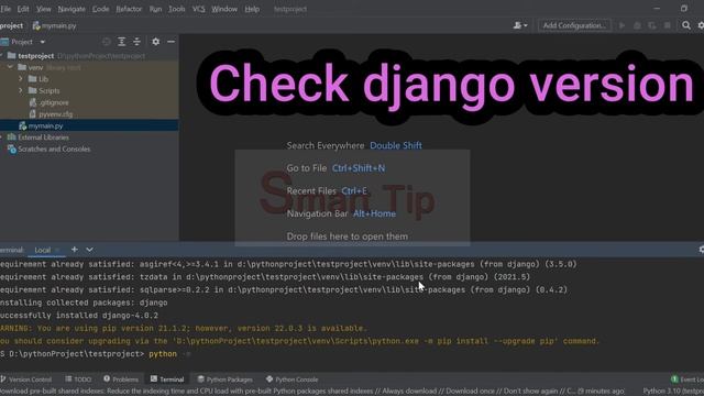Install,Uninstall, check version Django in pycharm (ติดตั้ง django ใน pycharm) смотреть онлайн